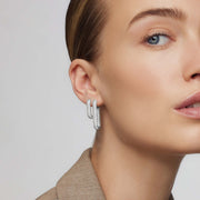 Icon Pavé Hoops | White Gold