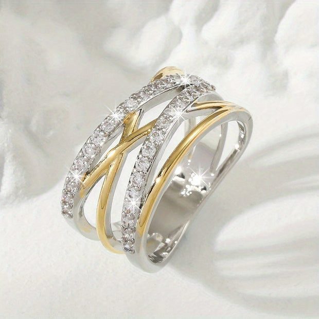 Luxurious Zirconia Eternity Ring