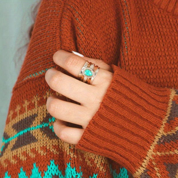 Bohemian Vintage Turquoise Ring