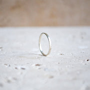 Delicate Ring in 925 Sterling Silver / Hammered Stack Ring