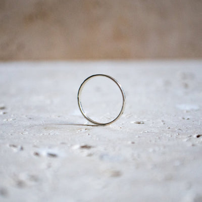 Delicate Ring in 925 Sterling Silver / Hammered Stack Ring