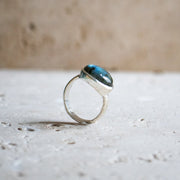 Large Oval Labradorite Ring 925 Sterling Silver