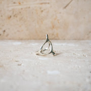 Organic Silver Ring with Tribal Design – Handmade