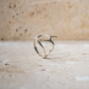 Organic Silver Ring with Tribal Design – Handmade