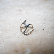 Organic Silver Ring with Tribal Design – Handmade