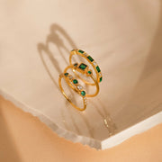 Alex - Unique Inlaid Zirconia Ring Set