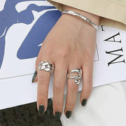 Adjustable Smooth Spiral Ring for Women