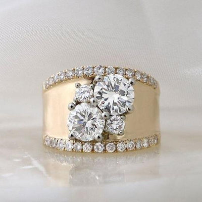 Golden Glow Zirconia Ring