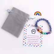 Rainbow Bridge Memorial Bracelet – 7 Chakra Bead Gift for Pet Loss