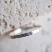 Delicate Ring in 925 Sterling Silver / Hammered Stack Ring