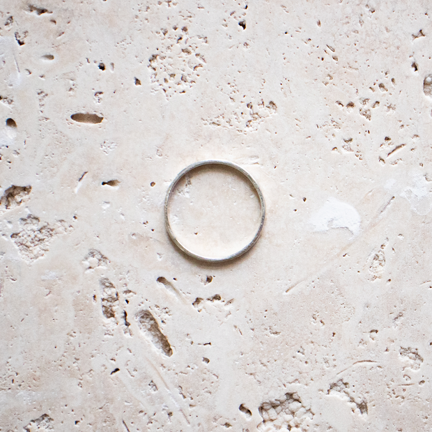 Delicate Ring in 925 Sterling Silver / Hammered Stack Ring