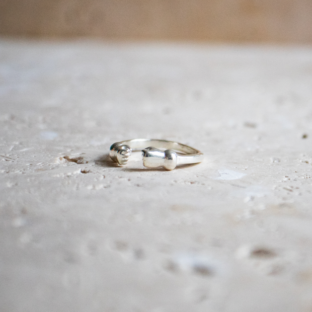 Faust Ring 925 Sterling Silver Handmade Fist Bump