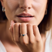 Small Green Onyx Ring with Oval Stone made of 925 Sterling Silver hand crafted