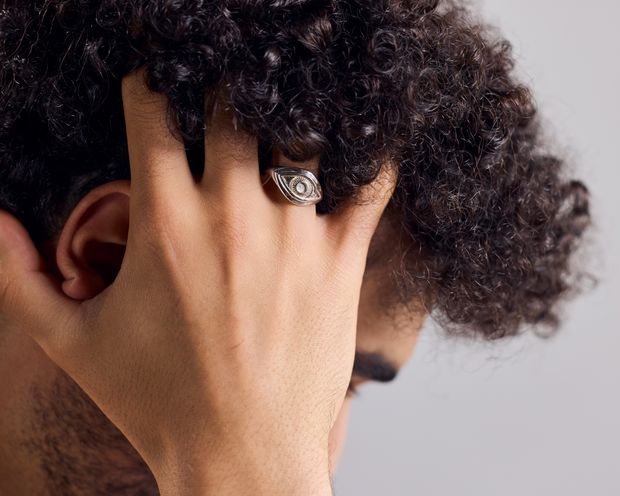 Evil Eye Protection Eye Ring made of 925 Sterling Silver