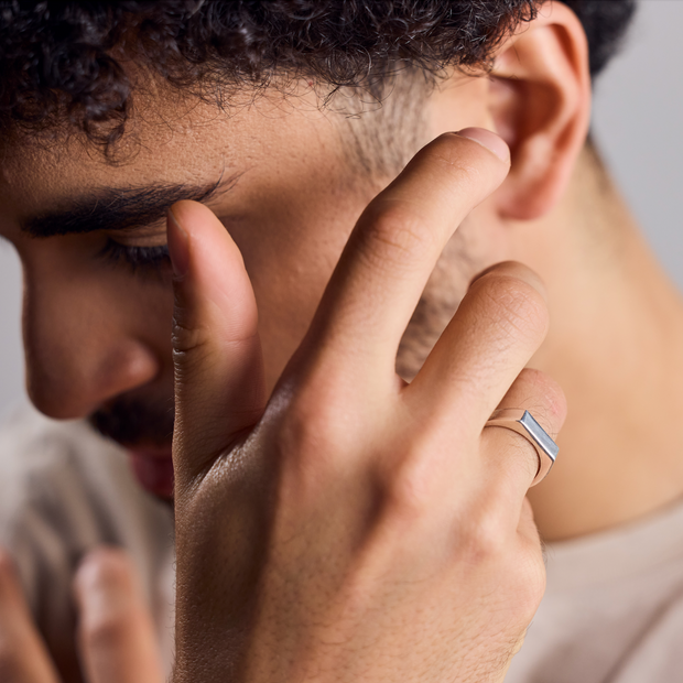 Bar Ring Signet Ring made of 925 Sterling Silver handcrafted