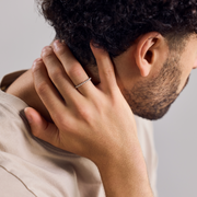 925 Sterling Silver Sphere Ring - Handmade Stackable Bead Ring