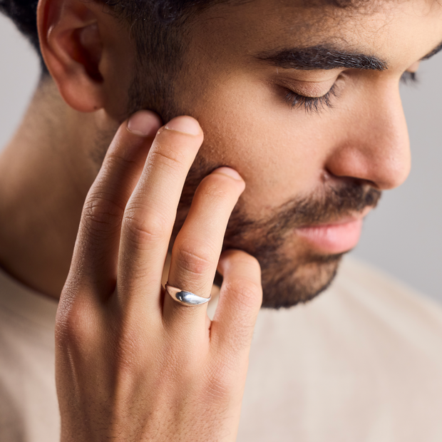 Delicate Mountain and Hill Ring made of 925 Sterling Silver handcrafted