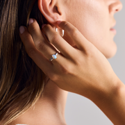 Sterling Silver Ring with Natural Ethiopian Opal