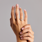 Asymmetric ring "Melting" made of 925 sterling silver