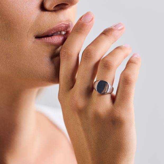 925 Sterling Silver Signet Ring Handmade