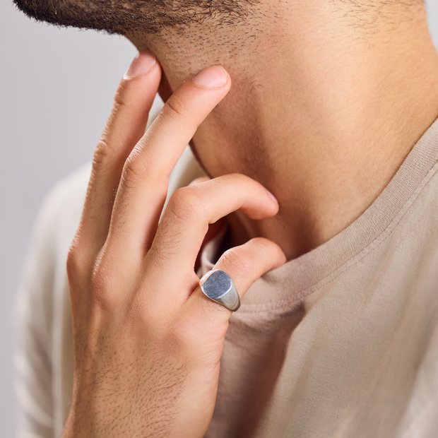 925 Sterling Silver Signet Ring Handmade