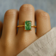 Natural Moss Agate Ring