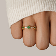 Lucky - Clover Crystal Ring