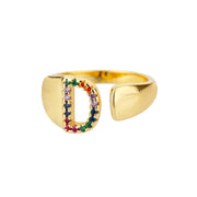 Dream - Gold Stainless Steel Initial Ring