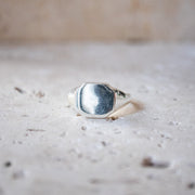 925 Sterling Silver Signet Ring Square Handmade Decorated