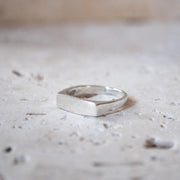 Bar Ring Signet Ring made of 925 Sterling Silver handcrafted