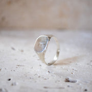 925 Sterling Silver Signet Ring Square Handmade Decorated