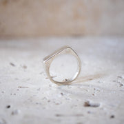 Bar Ring Signet Ring made of 925 Sterling Silver handcrafted