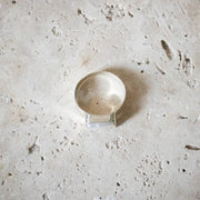 Wide Square Signet Ring Made of 925 Sterling Silver with Natural Freshwater Pearl