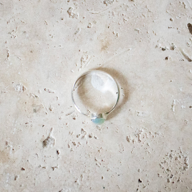 Sterling Silver Ring with Natural Ethiopian Opal