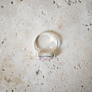 Delicate statement ring made of 925 sterling silver with pink freshwater pearl