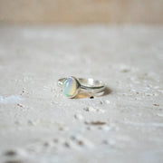 Sterling Silver Ring with Natural Ethiopian Opal