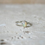 Sterling Silver Ring with Natural Ethiopian Opal