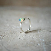 Sterling Silver Ring with Natural Ethiopian Opal