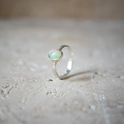 Sterling Silver Ring with Natural Ethiopian Opal