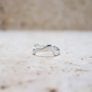 Asymmetric ring "Melting" made of 925 sterling silver