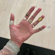 925 Sterling Silver Sphere Ring - Handmade Stackable Bead Ring