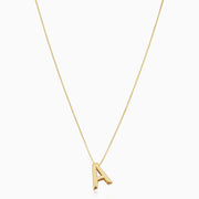 Love letter initial necklace | White Gold
