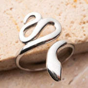 Snake Ring in Silver Stainless Steel
