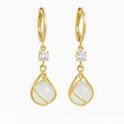 Retro Opal Drop Earrings