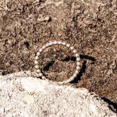 925 Sterling Silver Sphere Ring - Handmade Stackable Bead Ring