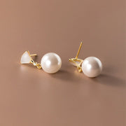 Vintage Silver Pearl Earrings