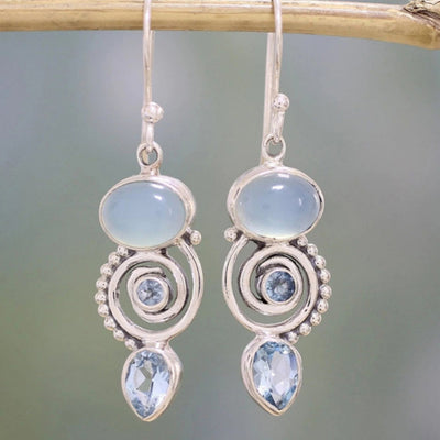 Lustre - Silver Moonstone Earrings