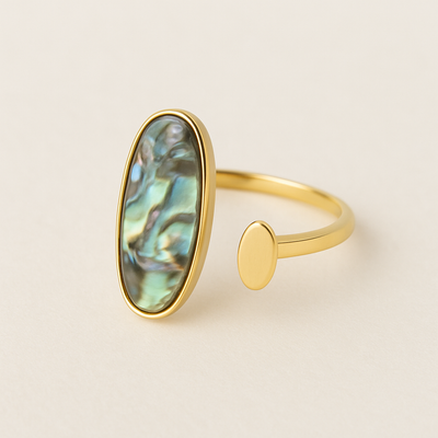 Vintage colorful opal ring