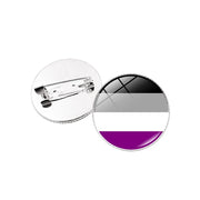 LGBT Pride Flag Pin Set – 6 Glass Brooch Badges (Gay, Lesbian, Trans, Bi, Pan, Ace)