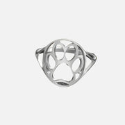 Open Paw Ring in Stainless Steel Lightweight